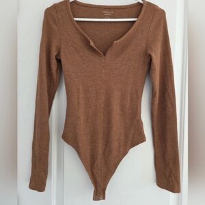 American EAGLE - Brown Long Sleeve Bodysuit - SIZE MEDIUM